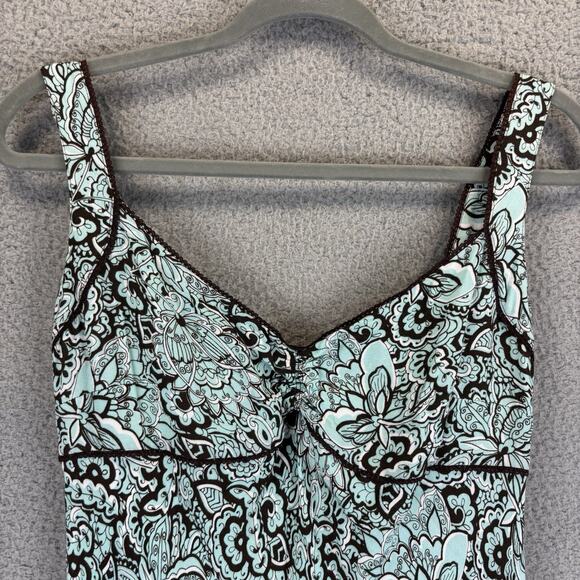 Y2k Dress Sz 4 Paisley Coquette Feminine Dainty Floral Empire Waist Loralei VTG - Picture 2 of 12